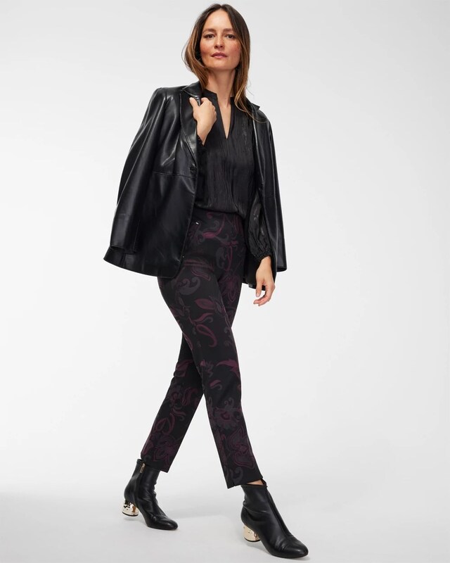 Juliet Ponte Floral Ankle Pants - image 2